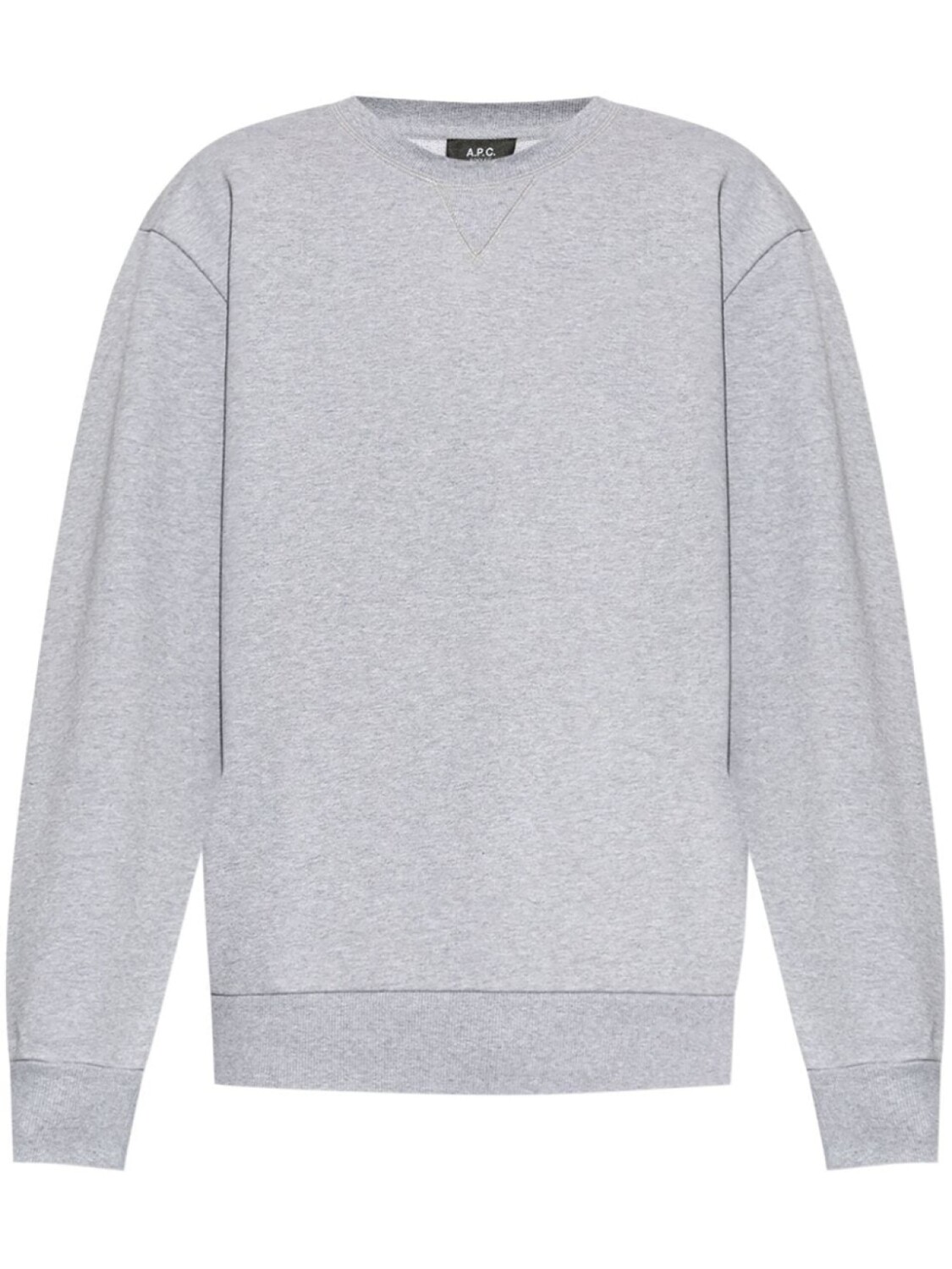 

A.P.C. хлопковая толстовка с v-образной вставкой, серый