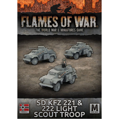 

Фигурки Flames Of War: Sd Kfz 221 And 222 Light Scout Troop