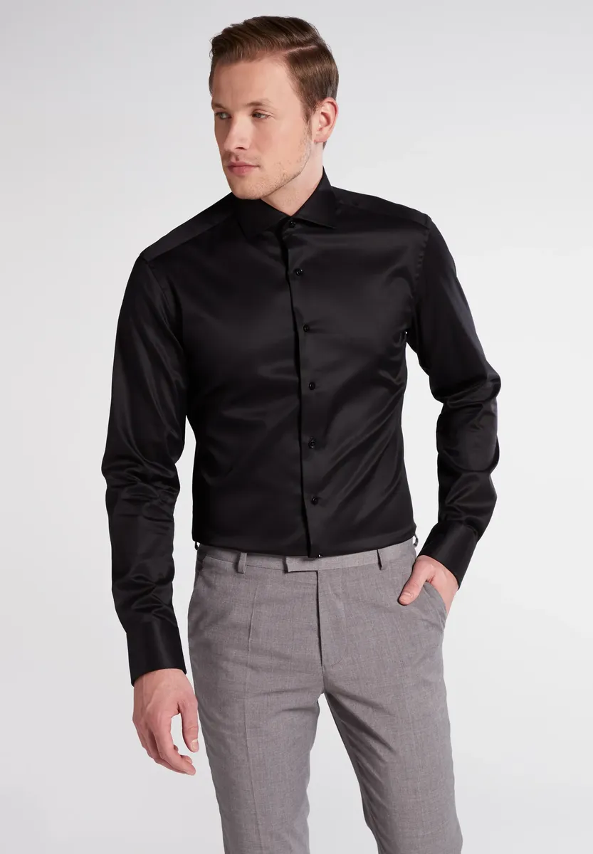 

Рубашка Eterna с длинными рукавами "SLIM FIT", черный