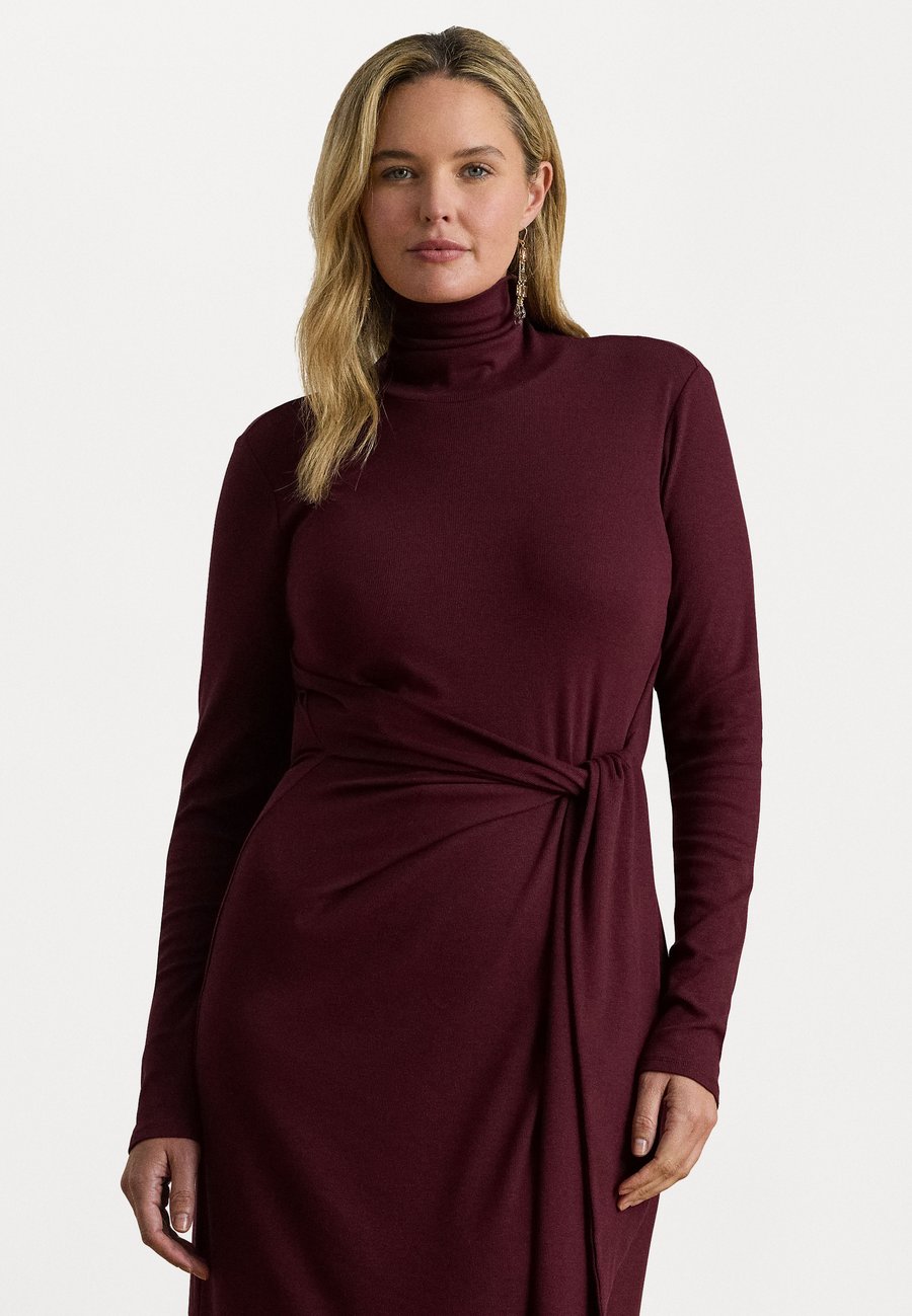 

Платье Lauren Ralph Lauren Woman TIE-FRONT TURTLENECK DRESS, Dark Garnet/Bordeaux