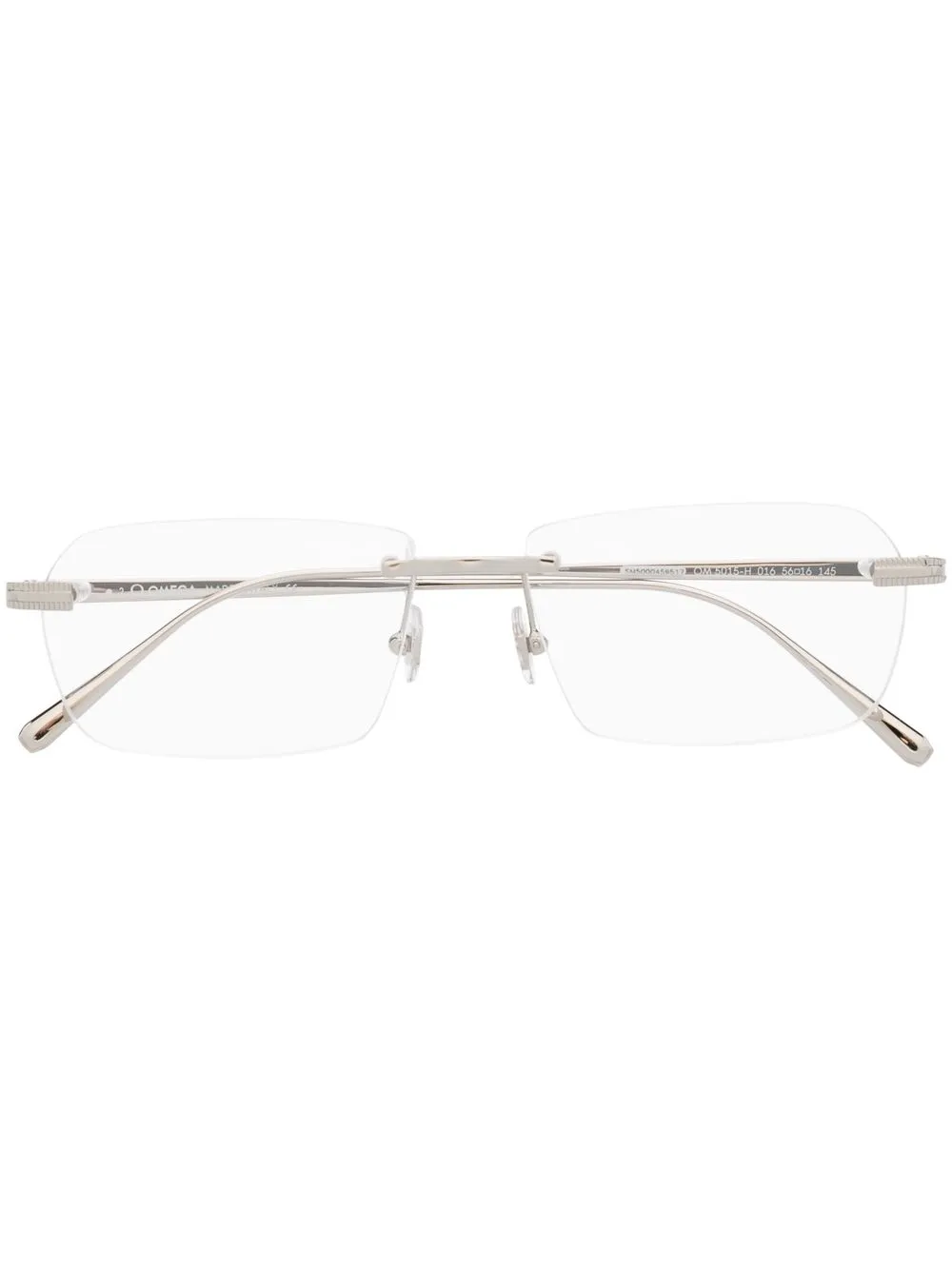 

Очки в безободковой оправе с логотипом OMEGA EYEWEAR, серебяный