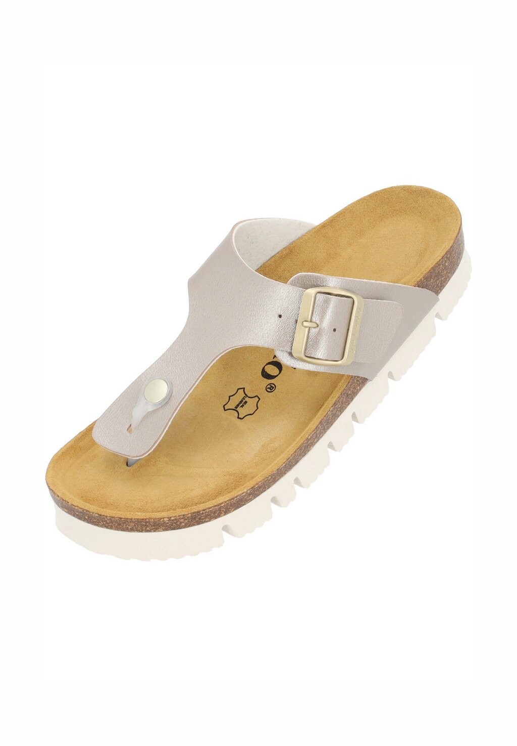 Шлепанцы KOS PL Palado, цвет beige metallic — фото 2