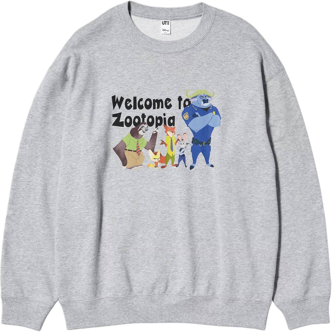 

Fengkuangdongwucheng, Lianmingkuan Zootopia, Collaboration FW25 Толстовка Мужская UNIQLO, серый