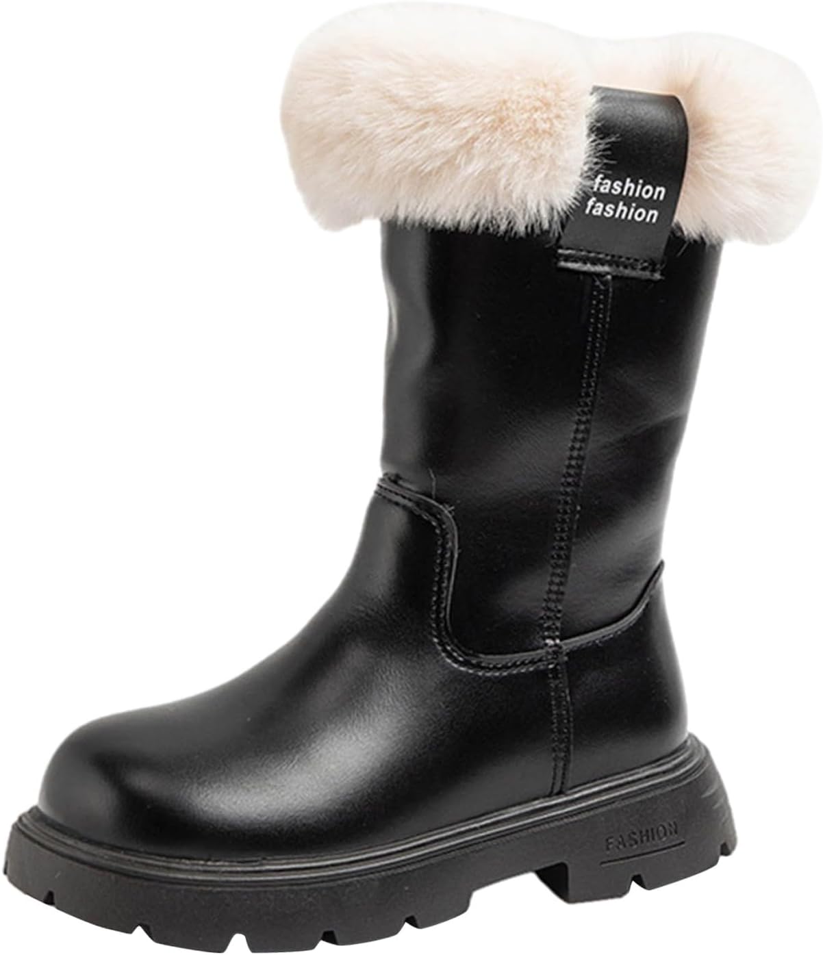 

Сапожки для маленькой ковбойши для девочек, средние по голенища, зимние ковбойские сапоги, высокие до колена модные сапоги для малышей/детей младшего и старшего возраста JEUROT, Black