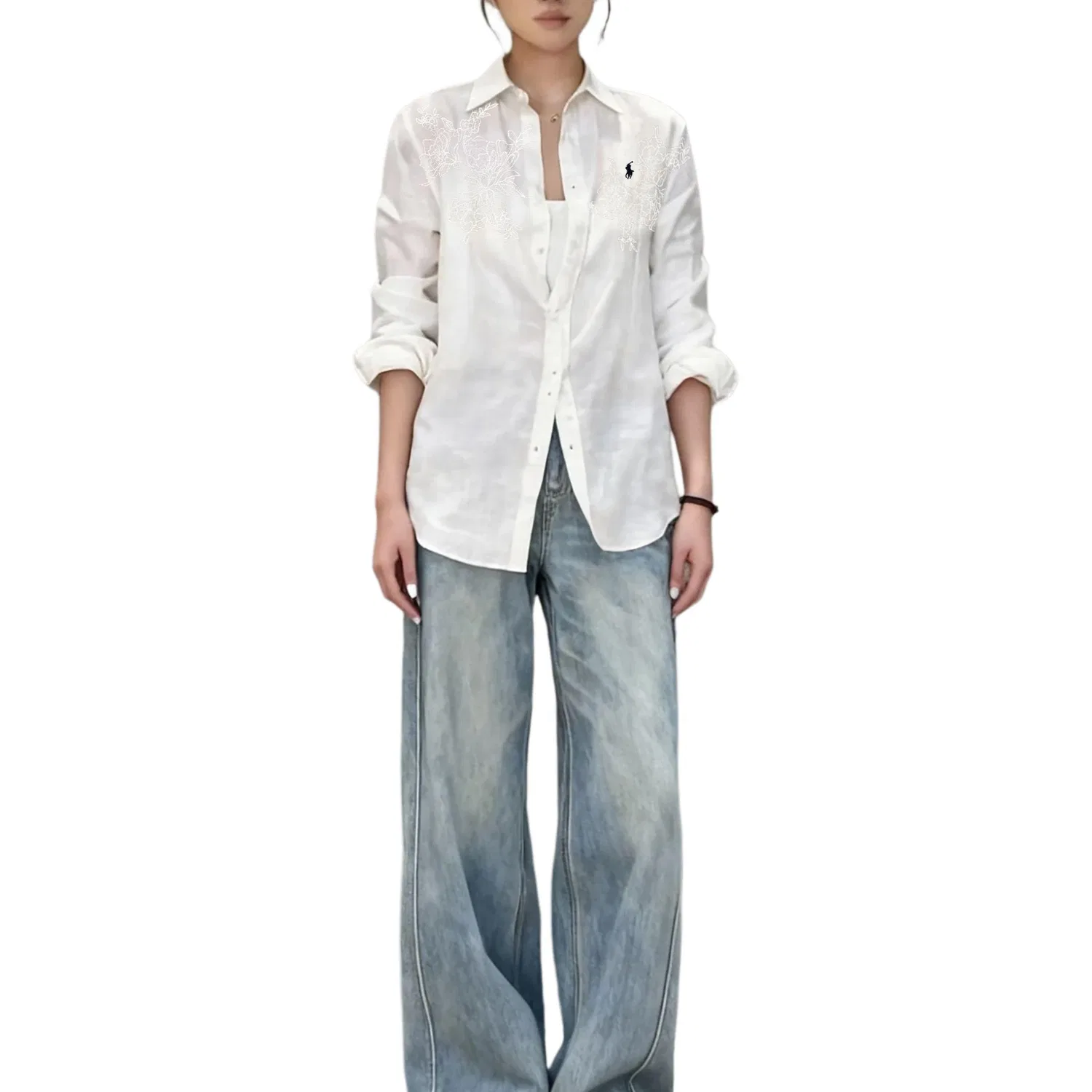Детская рубашка Casual Shirt Polo Ralph Lauren белая — фото 4