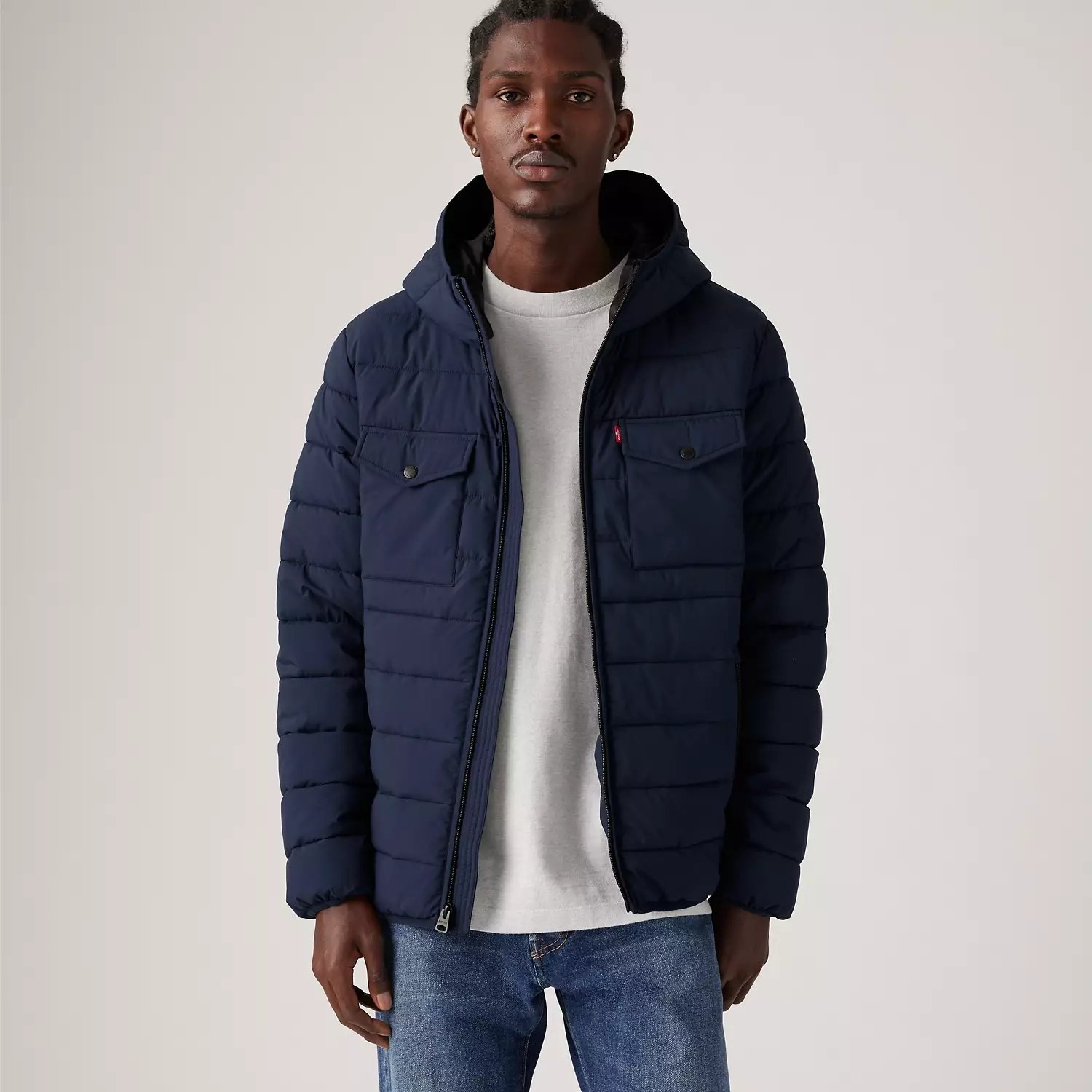 

Куртка-пуховик с капюшоном и 2 нагрудными карманами Levi's, цвет Navy - Blue, Синий, Куртка-пуховик с капюшоном и 2 нагрудными карманами Levi's, цвет Navy - Blue