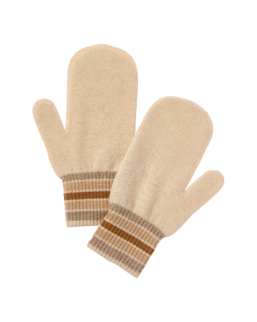 

Варежки Brodie Cashmere Ski Stripe из кашемира, белый
