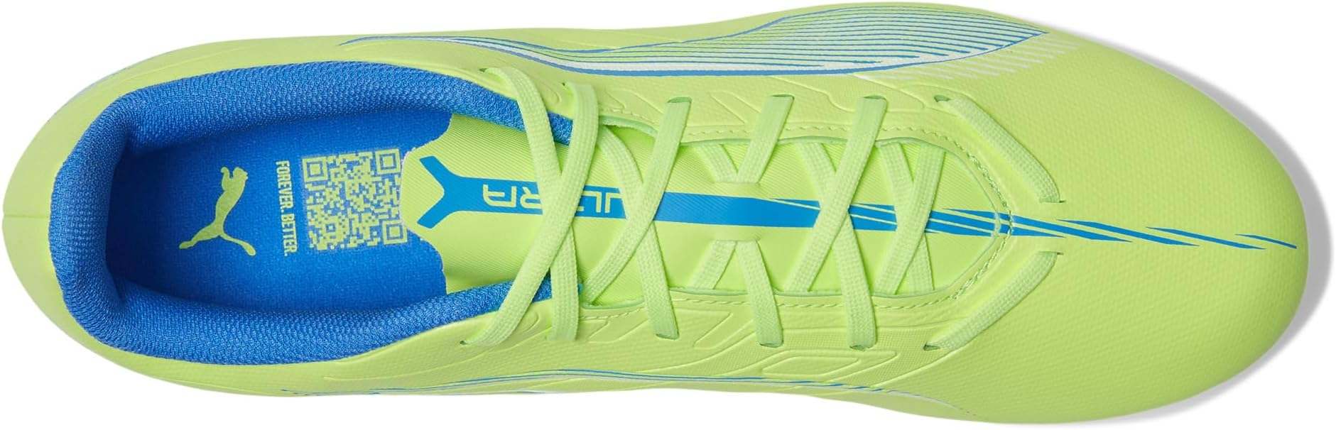 Кроссовки PUMA Ultra 5 Play Firm, Artificial Ground Soccer Cleats, цвет Fizzy Apple-Puma White-Bluemazing — фото 2