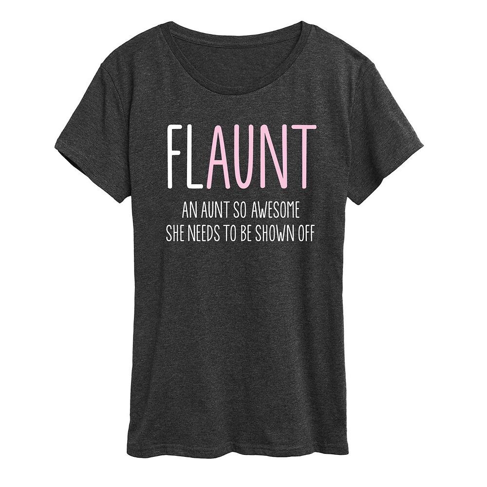 

Женская футболка с рисунком Flaunt Definition Licensed Character, цвет Heather Charcoal