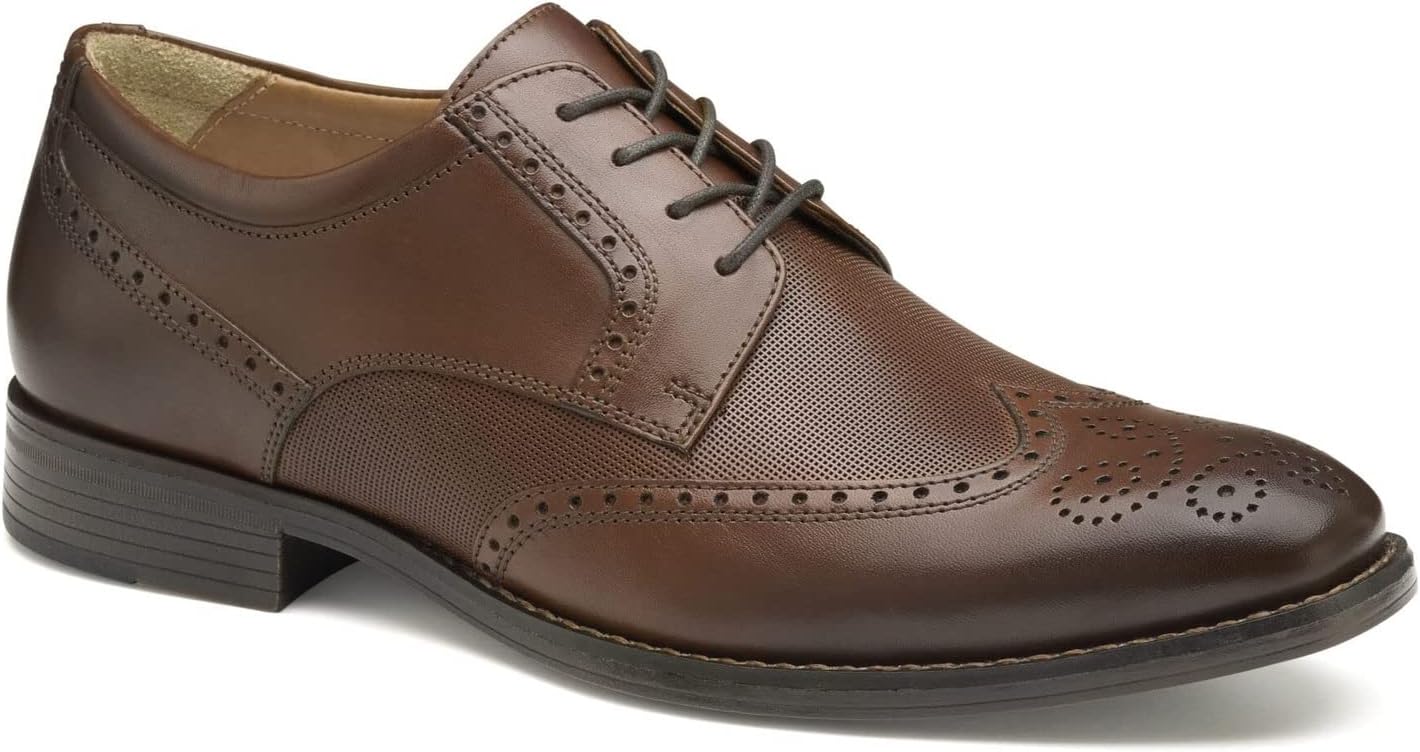 

Оксфорды Lewis Embossed Wing Tip Johnston & Murphy, цвет Tan Full Grain