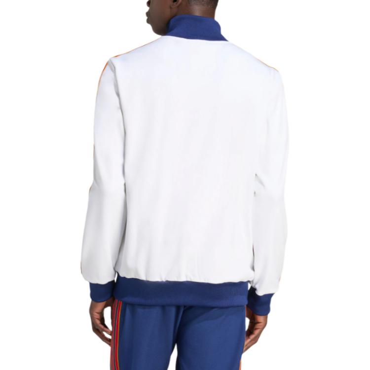 Куртка Track FW25 AS ROMA TERRACE ICONS мужская Adidas Originals, белый/темно-синий — фото 4