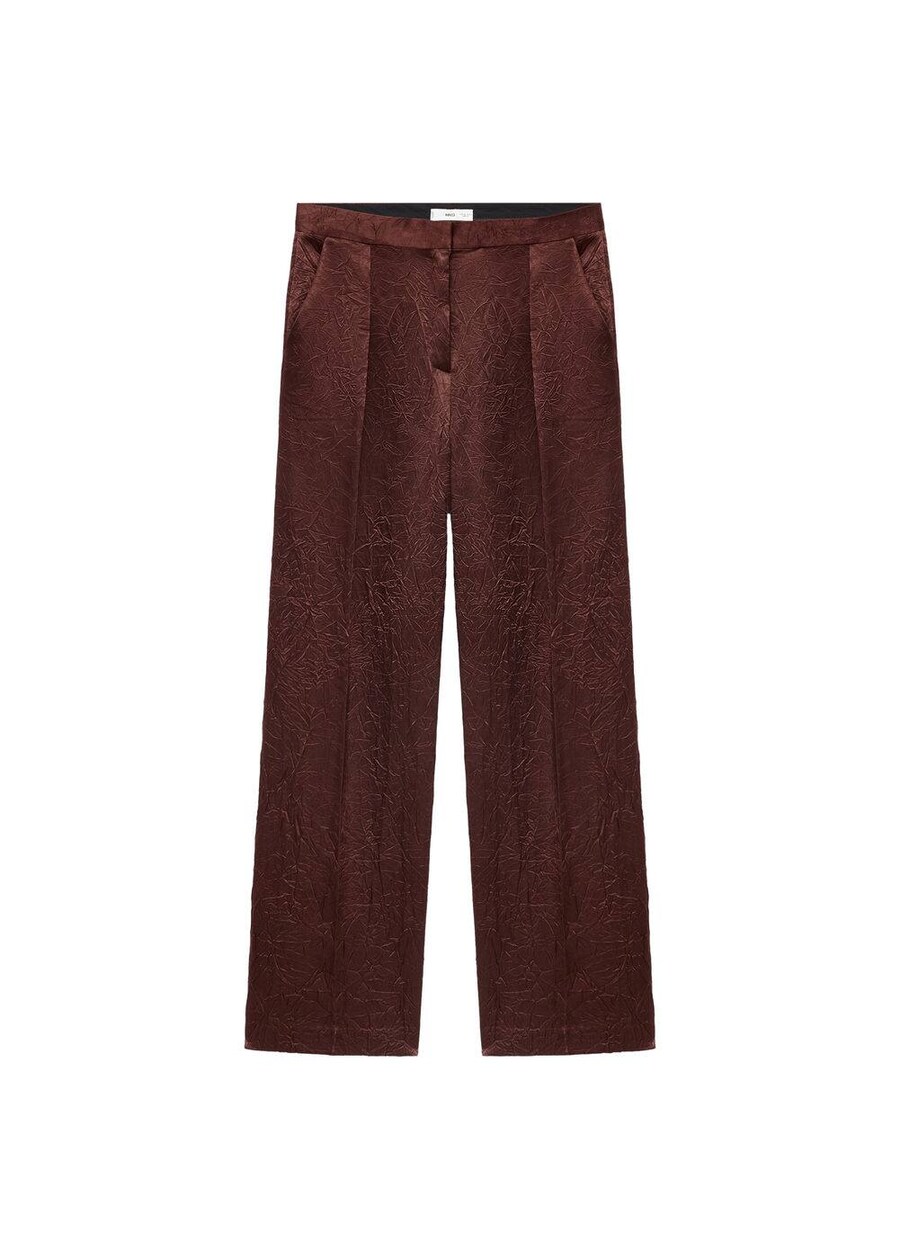 

Широкие брюки со складками MANGO Flor, Chocolate