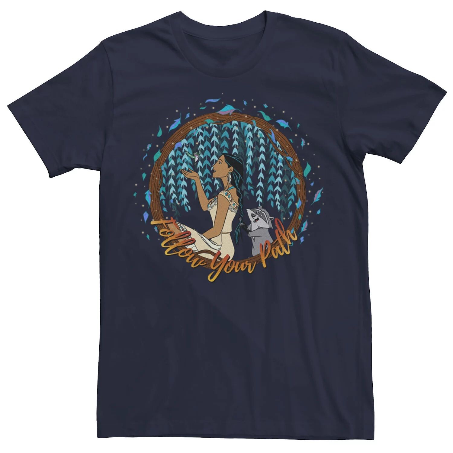 

Мужская футболка Disney Pocahontas Follow Your Path с надписью в виде круга