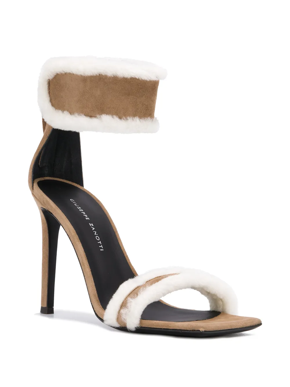 Босоножки Vanilla Winter с фактурной отделкой Giuseppe Zanotti, коричневый — фото 2