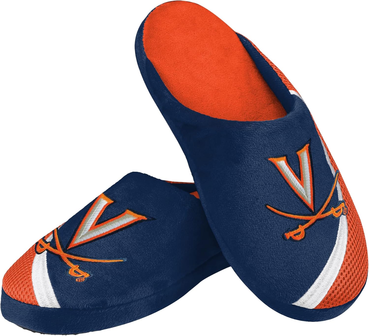 Мужские тапочки FOCO NCAA 2022 с большим логотипом и цветной окантовкой, Virginia Cavaliers — фото 2