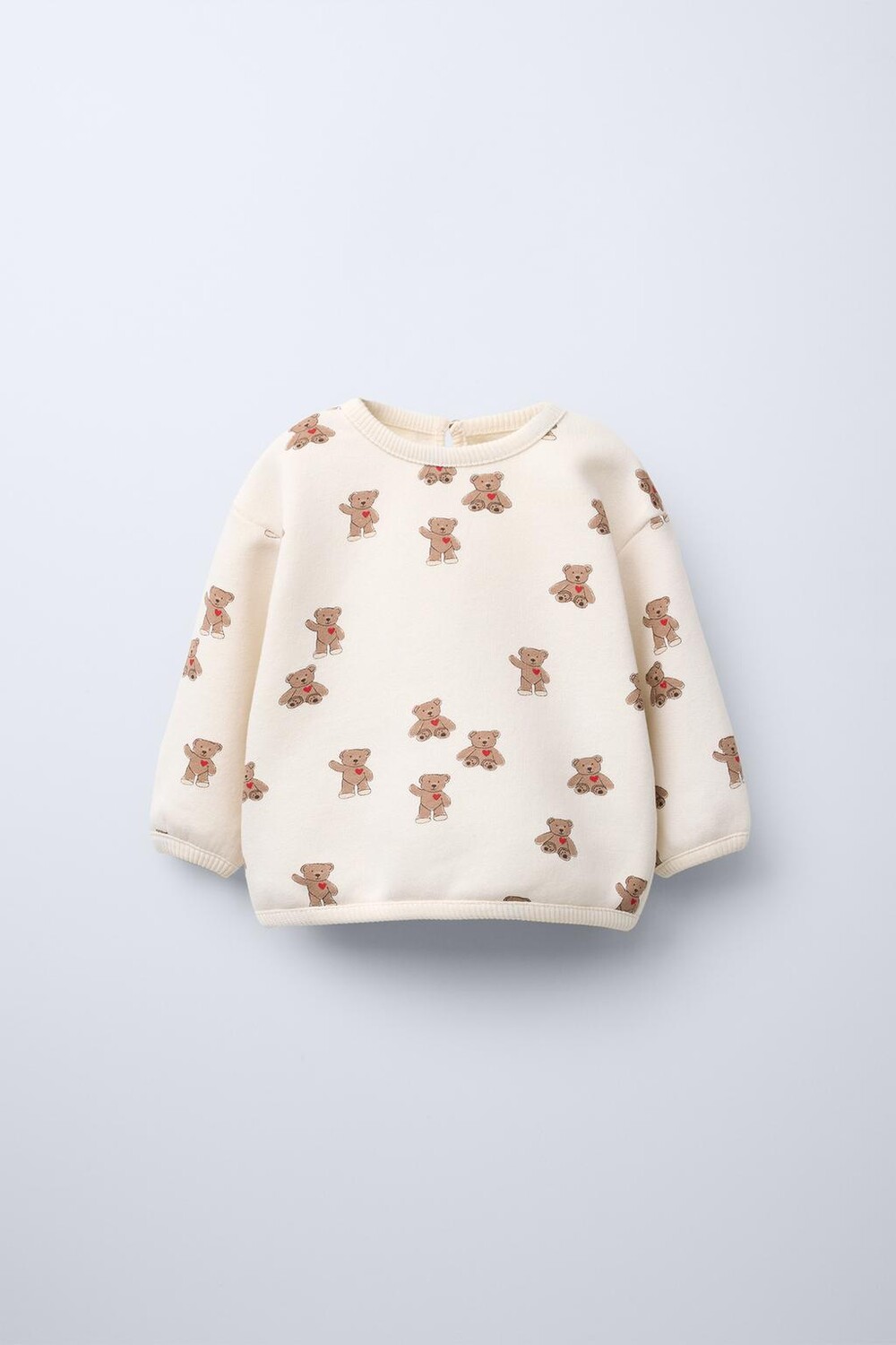 

Толстовка с сердцем и медвежонком ZARA, цвет Light ecru