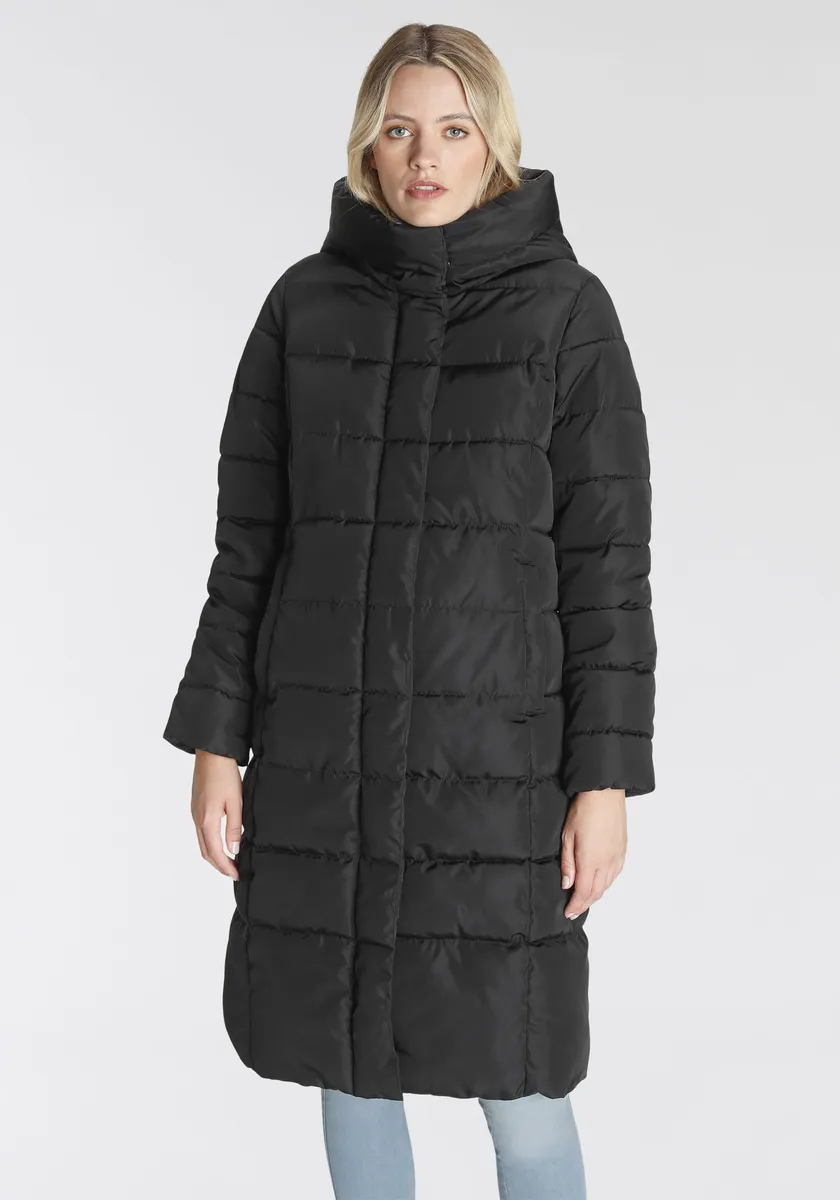 

Only стеганое пальто "ONLTINA PUFFER X LONG COAT OTW", с капюшоном, черный