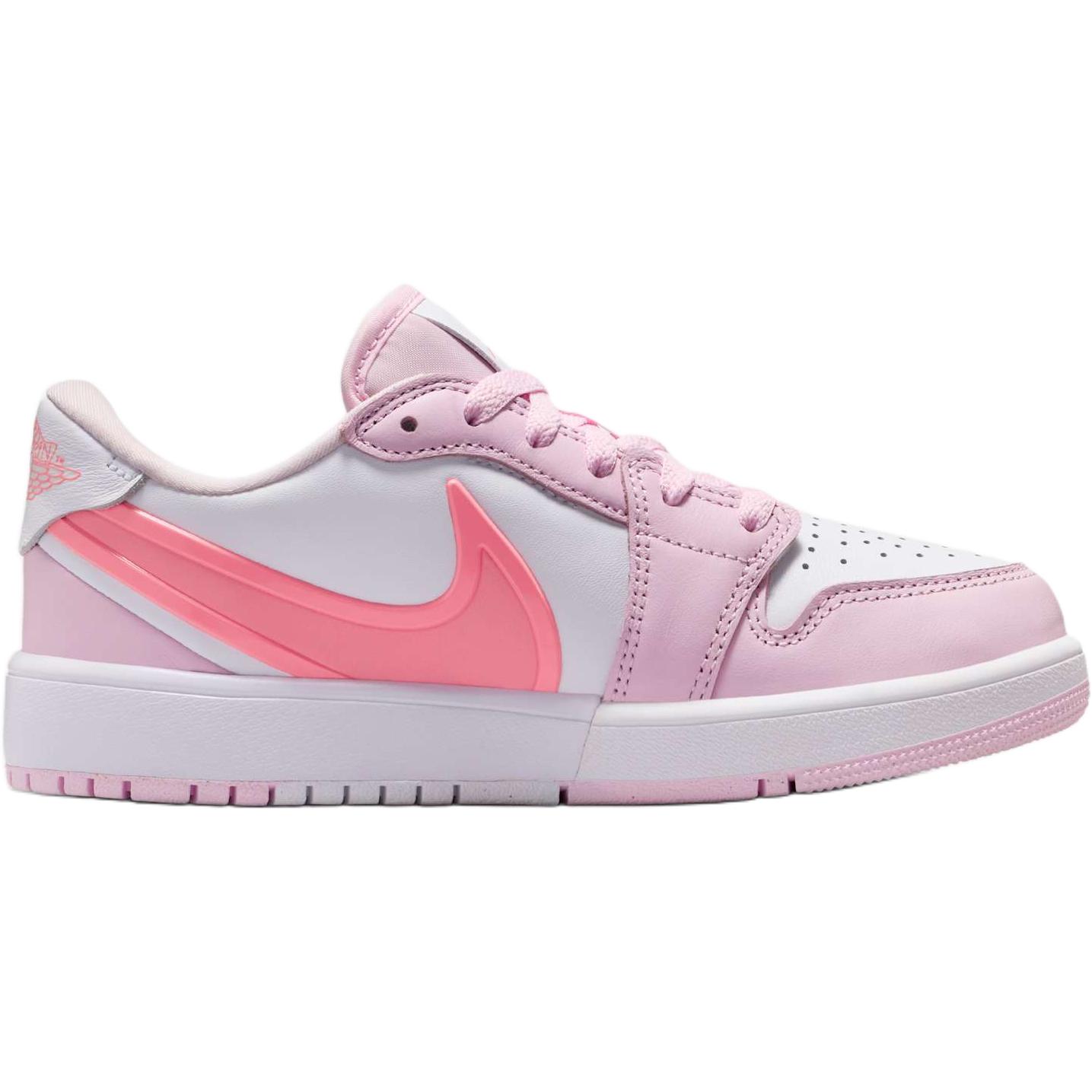 Jordan Air 1 устойчивые к истиранию низкие детские скейтбординговые кроссовки Pink для подростков — фото 3