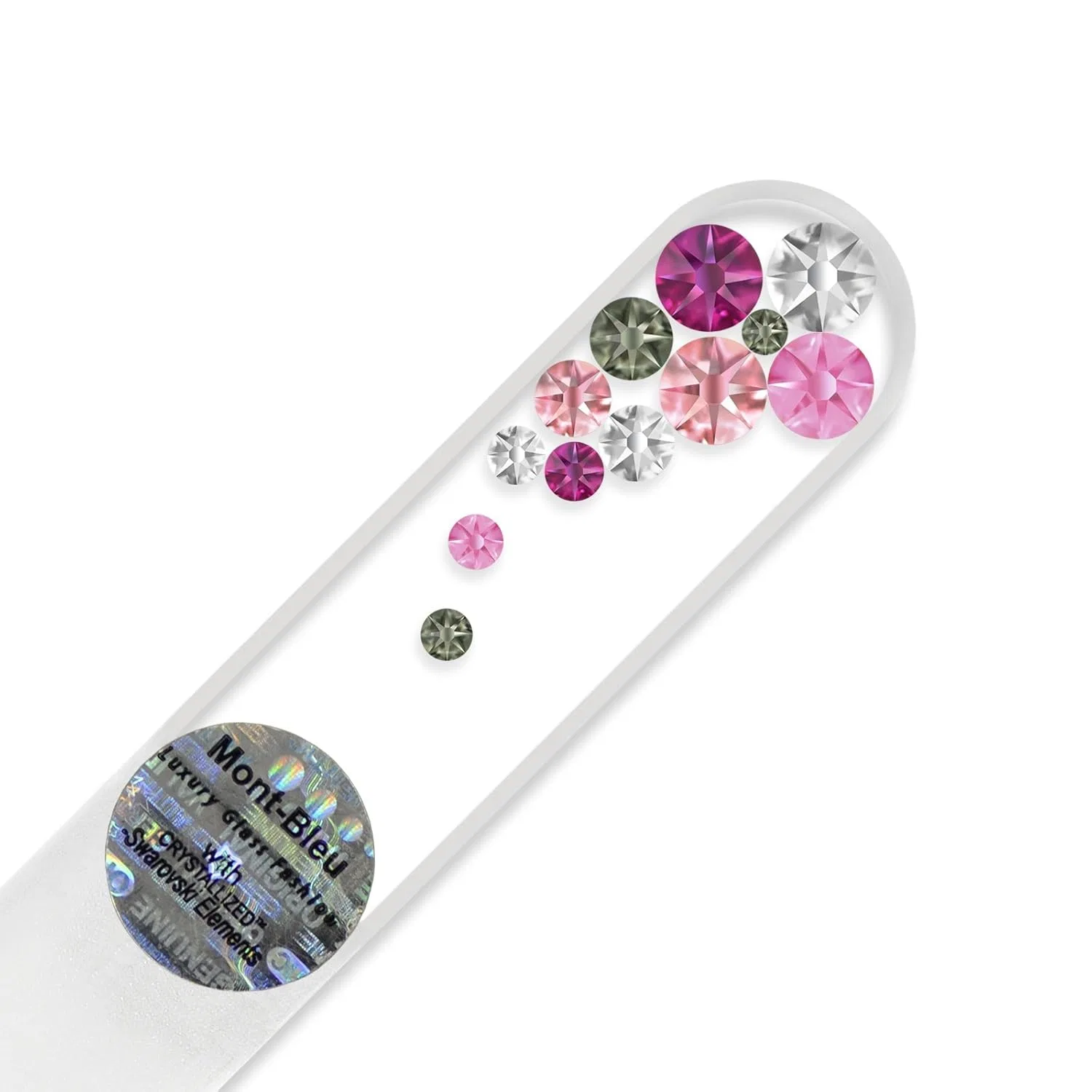 Мини-пилка для ногтей Mont Bleu из закаленного стекла со Swarovski Mont Bleu, Pink