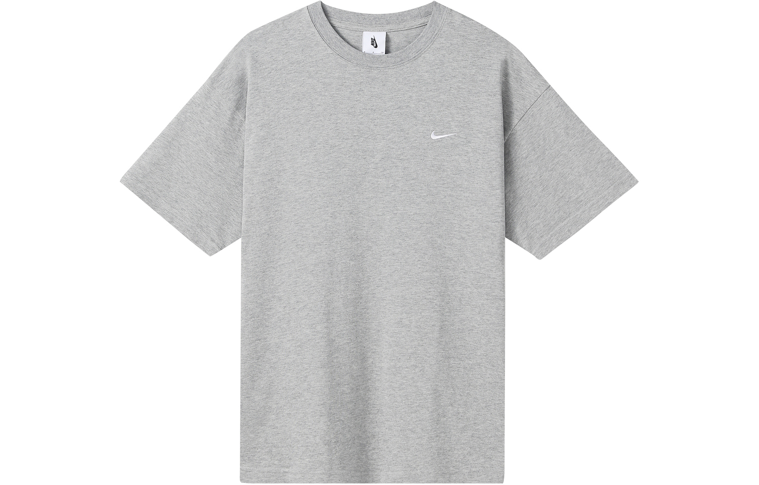 Футболка Solo Swoosh Мужская Тёмная Хизер Серая Nike — фото 2