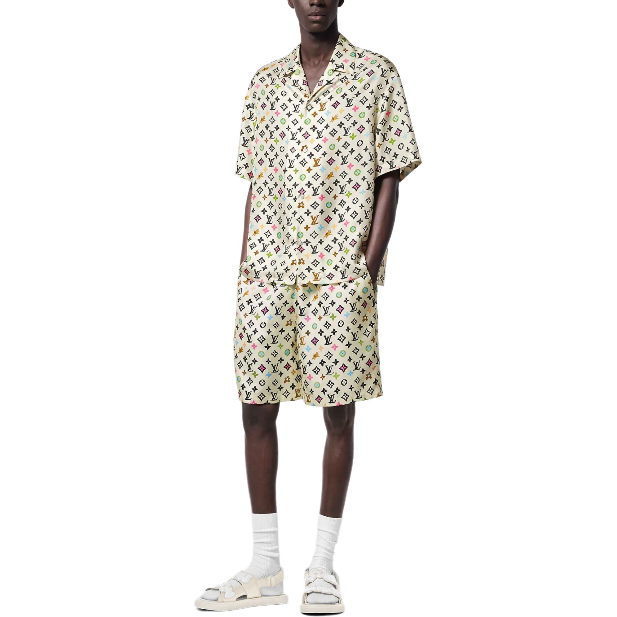 Футболка с коротким рукавом из шелка с монограммой By Tyler The Creator LOUIS VUITTON, светло-бежевый — фото 4