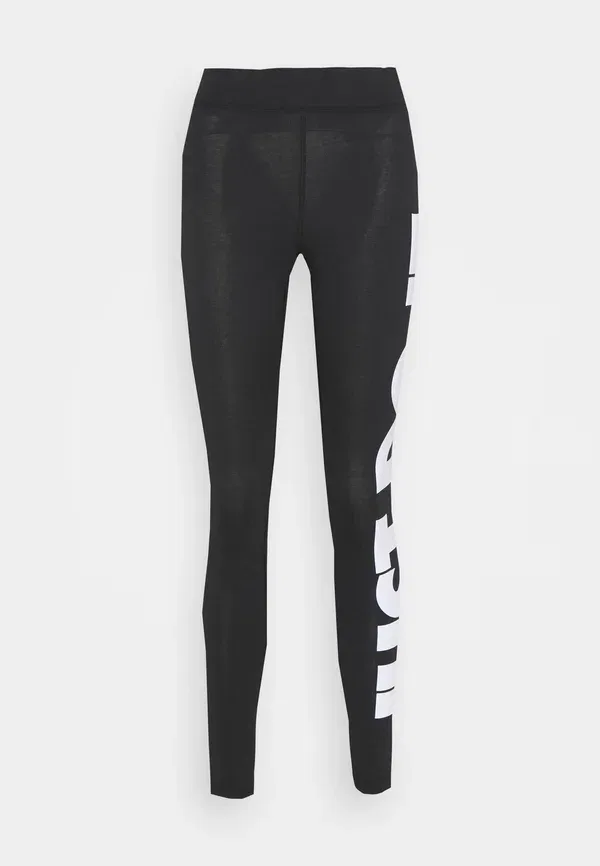 Штаны Nike Sportswear W nsw essntl lggng jdi hw leggings, черный/(белый) — фото 4