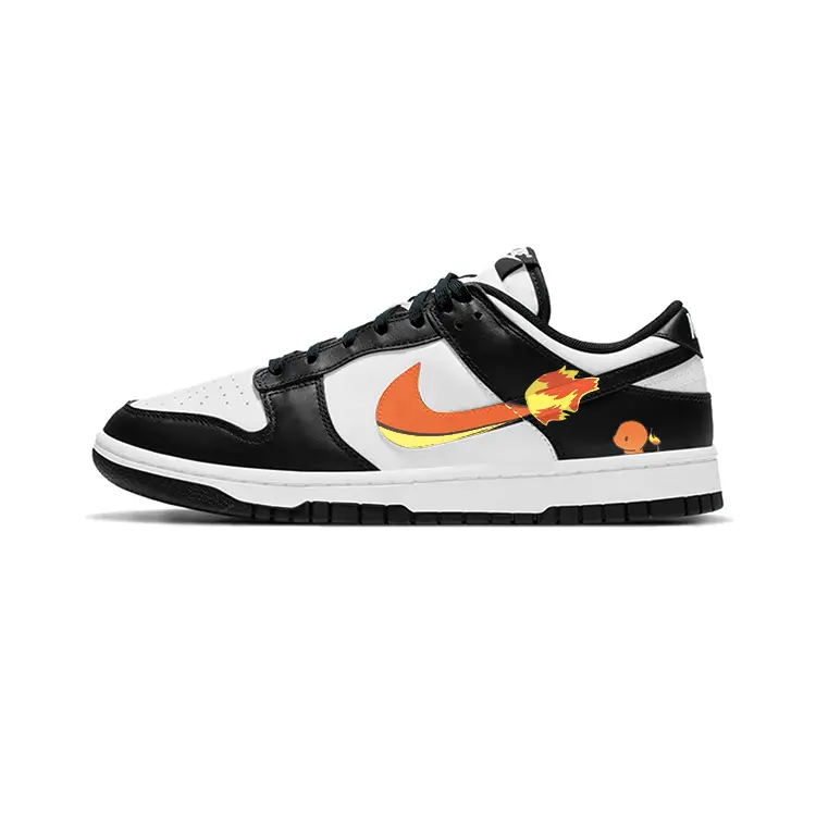 

Nike Кроссовки для скейтбординга Dunk Little Flame Abrasion Resistant Slip Resistant низкие Unisex Black White