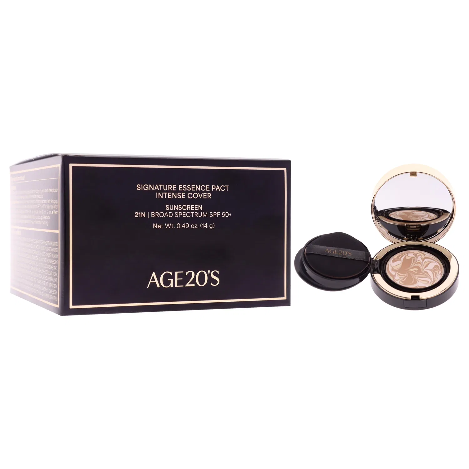 Тональный крем Signature Essence Pact Intense Cover SPF 50 Plus - 21N Vanilla от Age20s для женщин - 0,49 унции, коричневый — фото 3