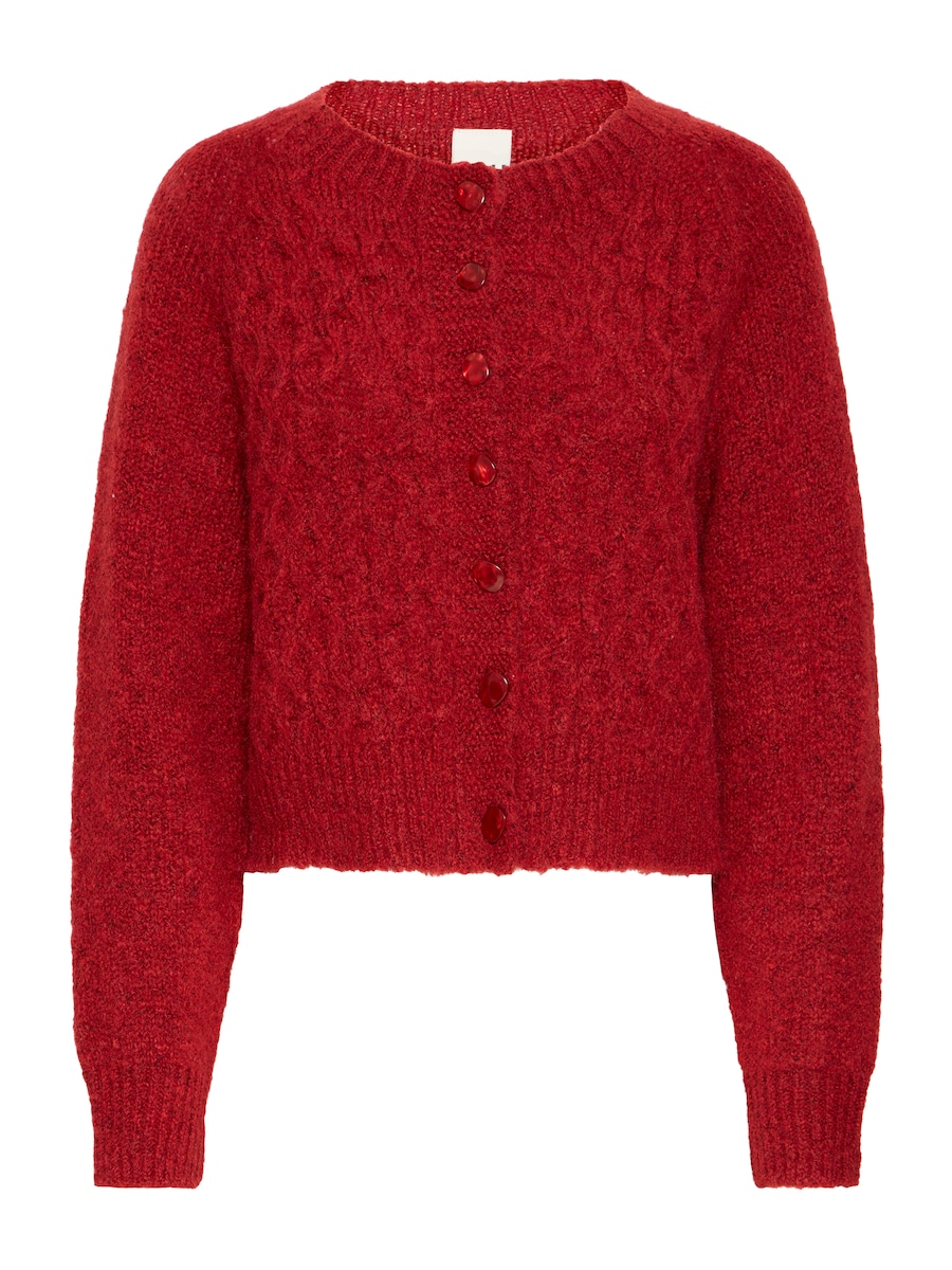 

Вязаный кардиган ICHI IHBELABLUE, ярко-красный