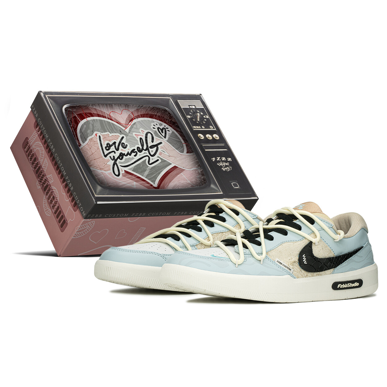 

Кроссовки Nike SB Force 58 Skateboarding Shoes Men Low-top Yellow/blue, светло-желтый/синий
