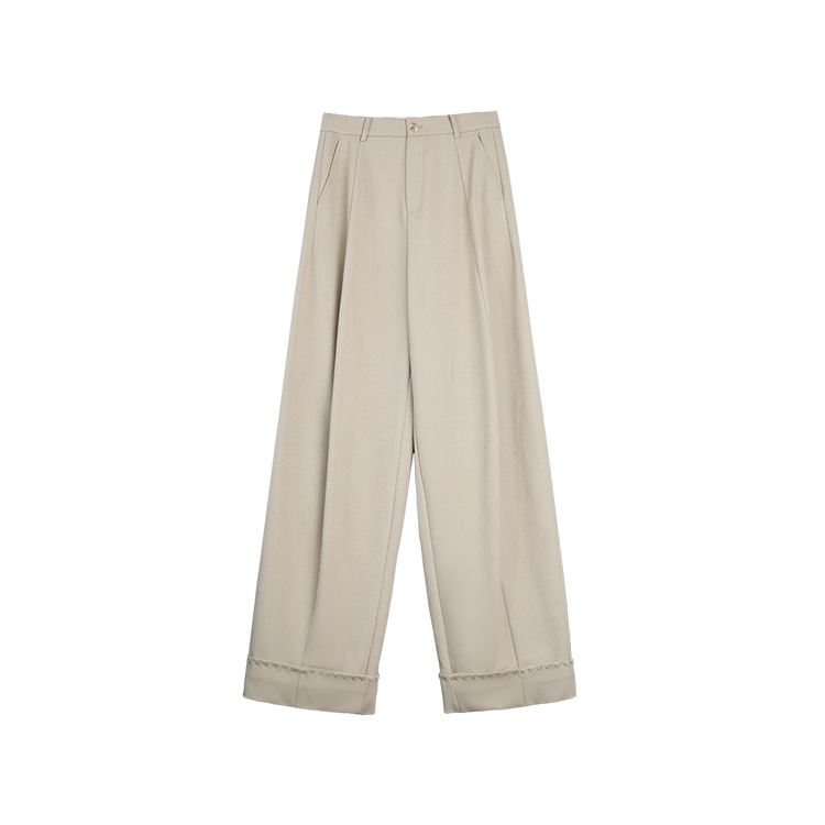 

ELLE Повседневные брюки женские Light Khaki утепленные прямого кроя