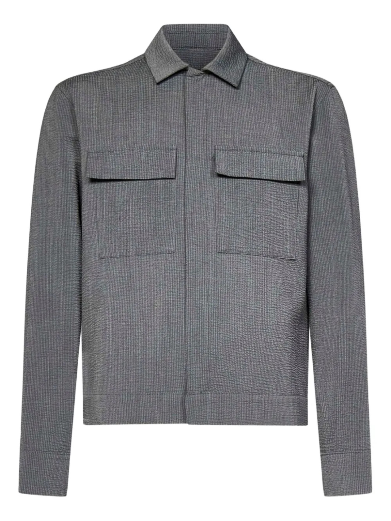 

Фактурная рубашка с длинными рукавами Low Brand, серый