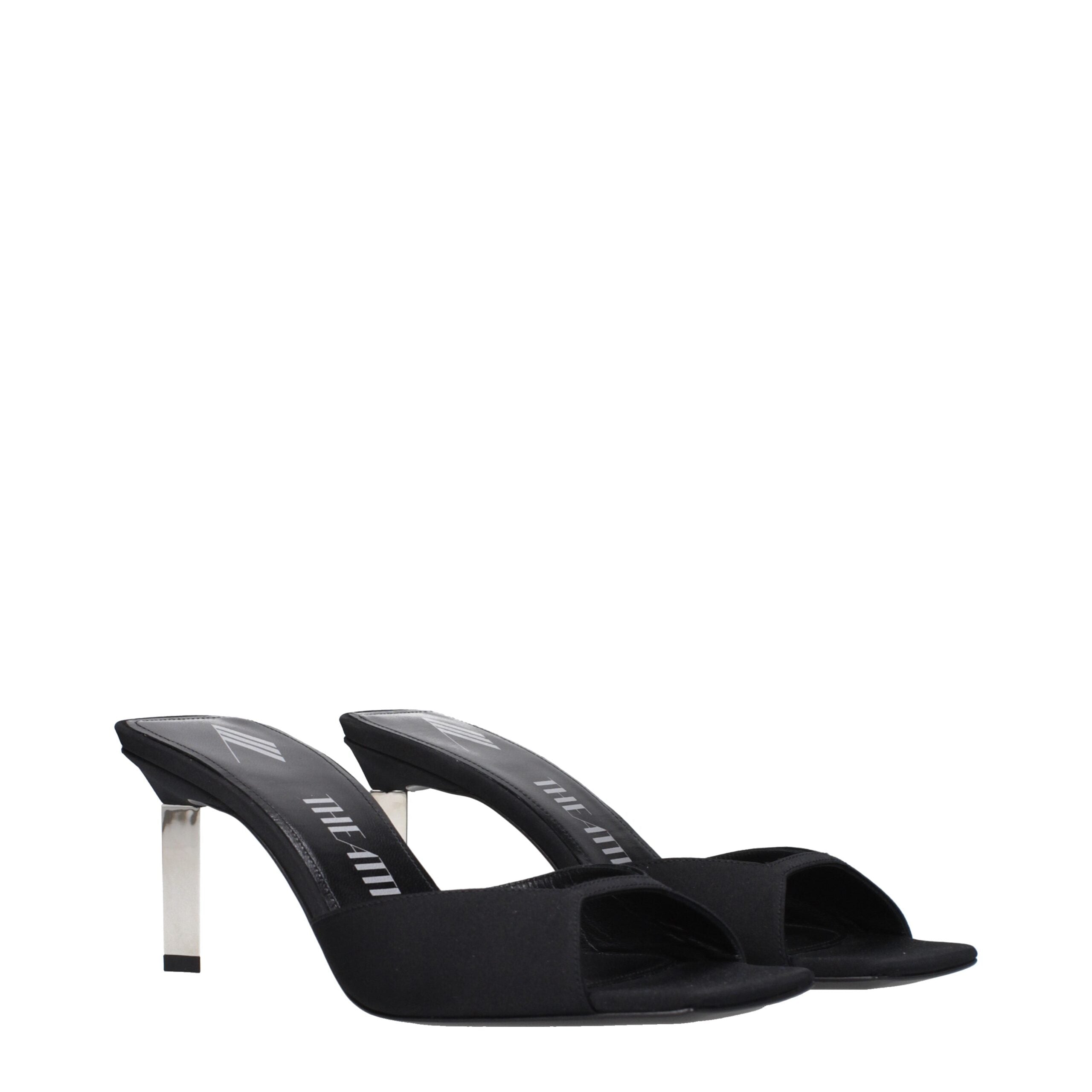 The Attico Satin Women's Sandal, черный — фото 2