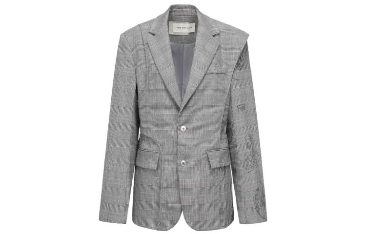 

Feng Chen Wang Фирменный костюм унисекс серый в клетку, Gray Plaid