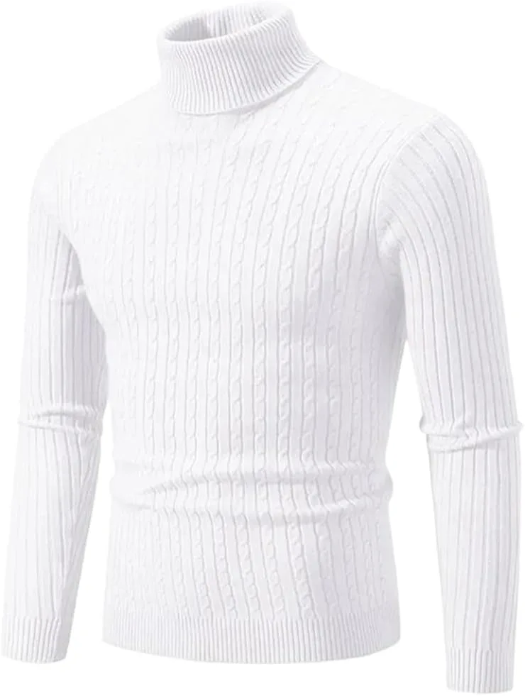 

Мужской свитер с длинным рукавом и высоким воротником