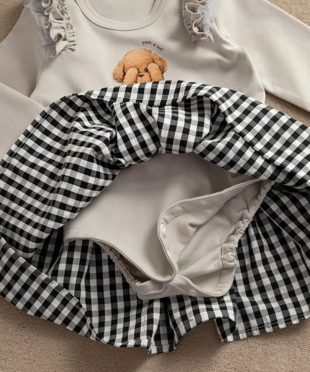 Ромпер Peek a Boo! панпантуту с гигнамовой юбкой, фиолетовый — фото 3
