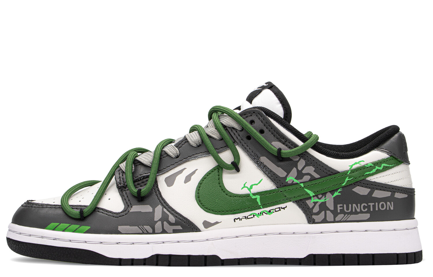

Кроссовки Nike Dunk Skateboard Shoes Unisex Low-Top Gray/Beige Green