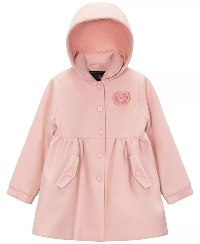 

Пальто-платье с капюшоном и розетками для малышек и девочек S Rothschild & Co, розовый
