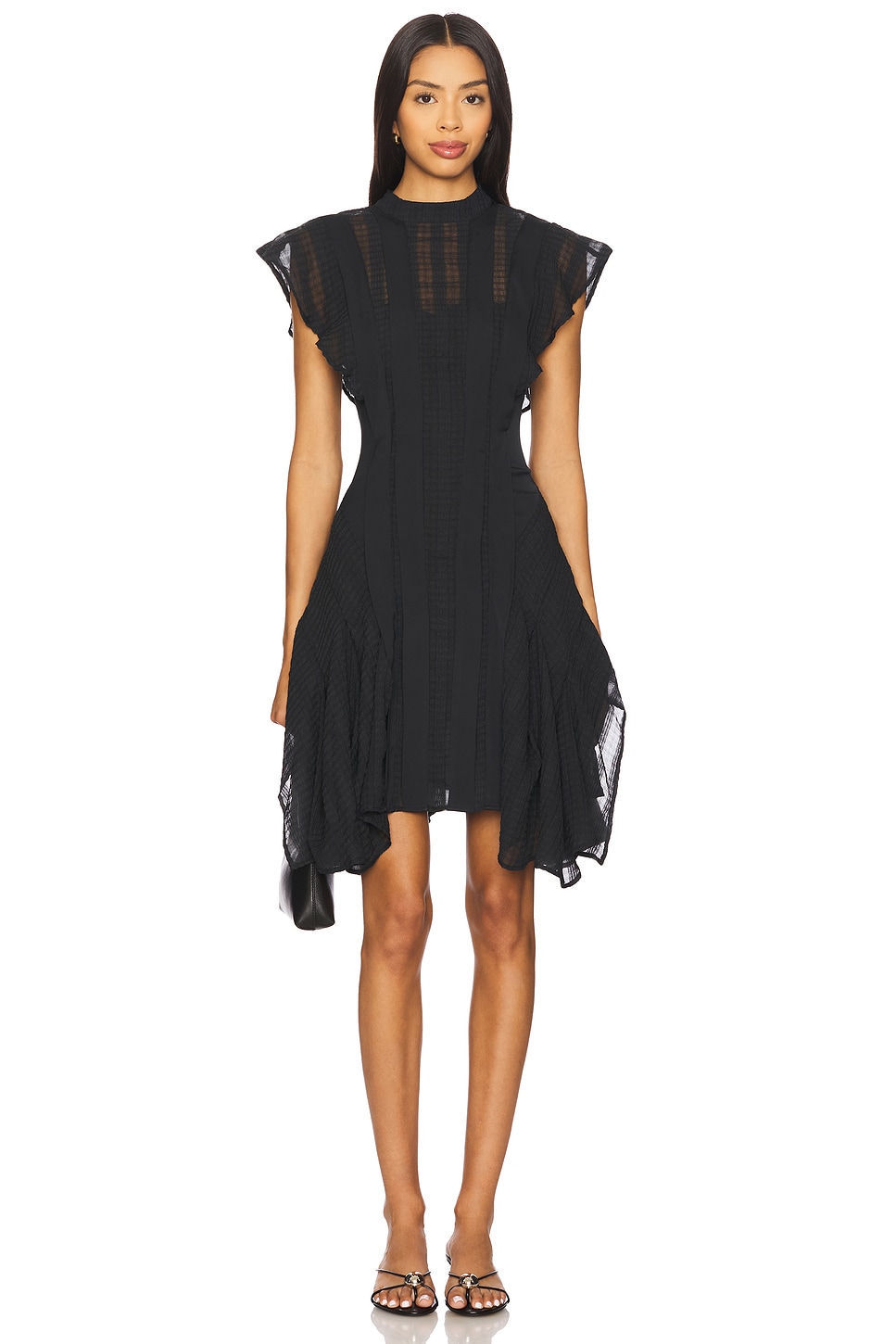 

Платье с текстурой "Флёр" Allsaints, black