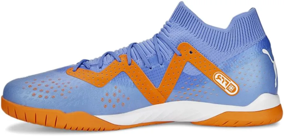 Футбольные кроссовки Puma Future Match Indoor 107185 01 Синий Сияющий - Белый Puma - Ультра Оранжевый — фото 3