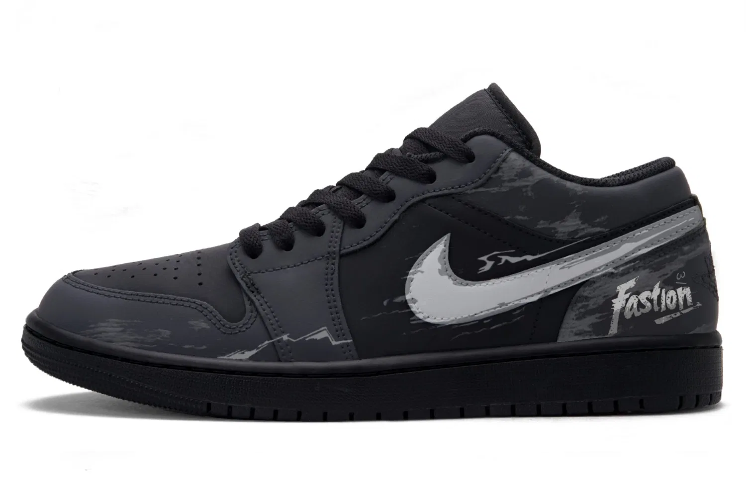 Кроссовки баскетбольные Jordan Air 1 Dark Shadow Quick Edge Black Gray — фото 3