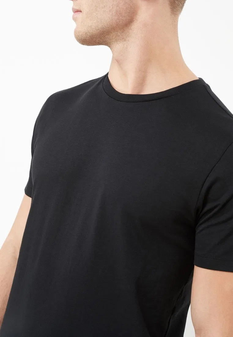 Футболка, slim fit, Essential Next, черный — фото 3