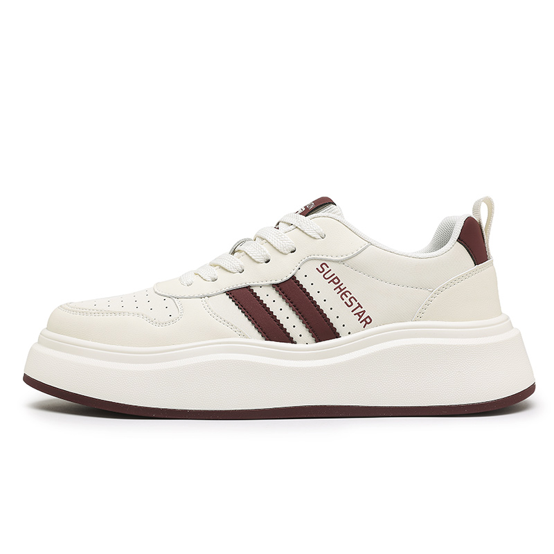 

Дышащие низкие скейтерские кроссовки для мужчин с эффектом увеличения роста SENGUIBUCK, белый