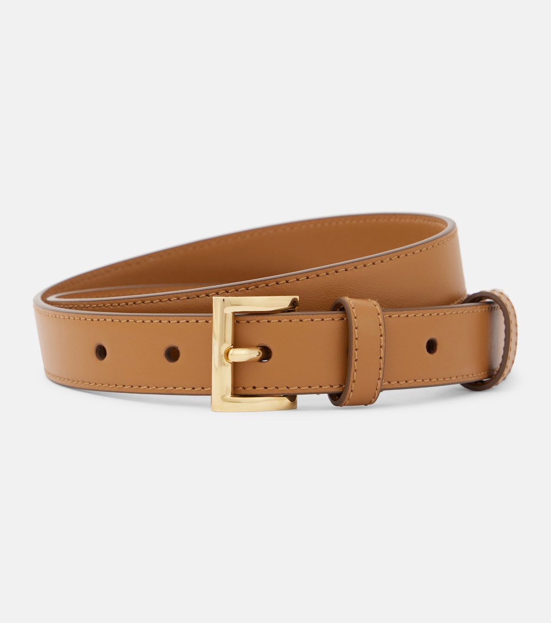 

Кожаный ремень с логотипом Prada, Caramel 0