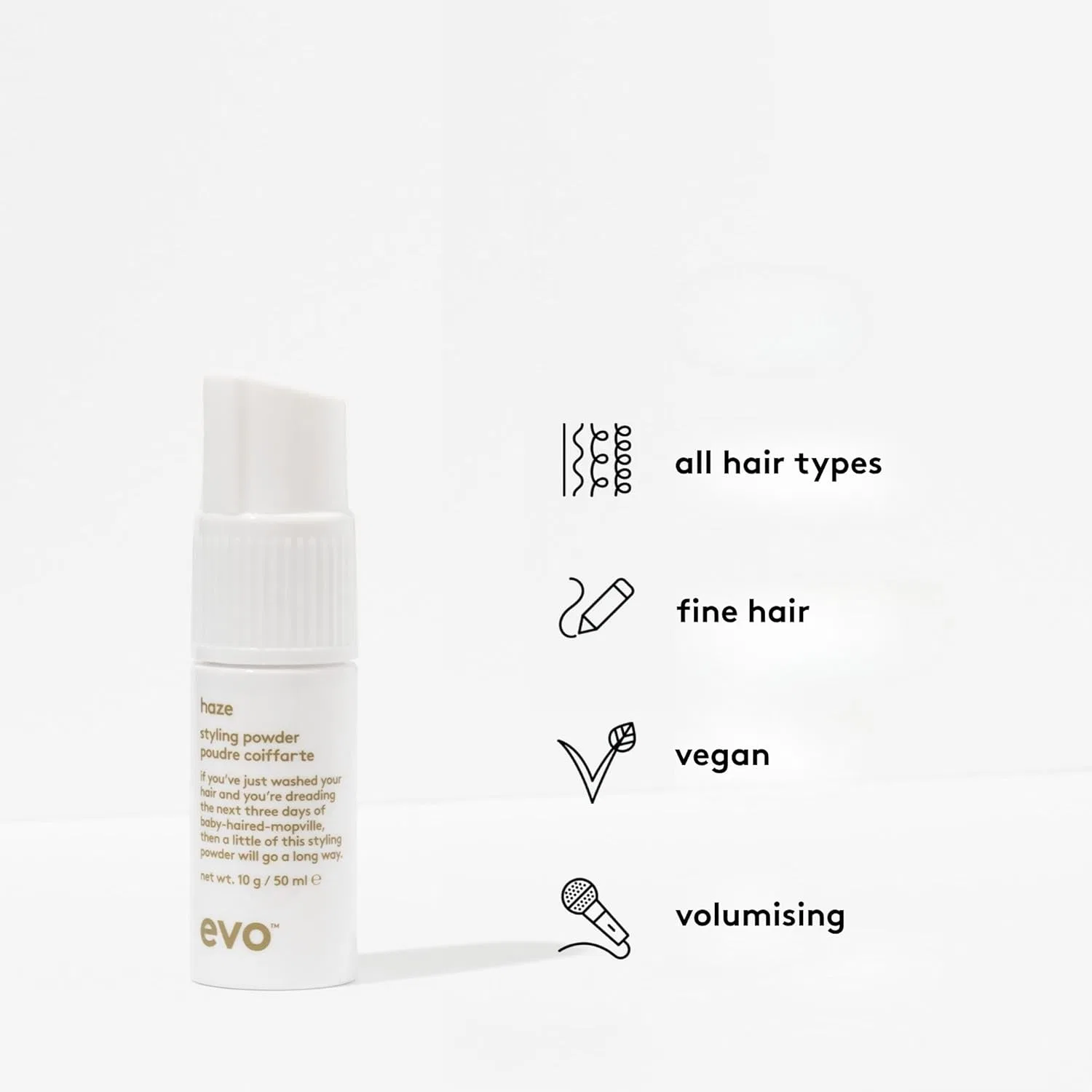 Пудра-спрей для укладки волос «Haze Styling Powder» от EVO, 50 мл/10 г Evo — фото 3