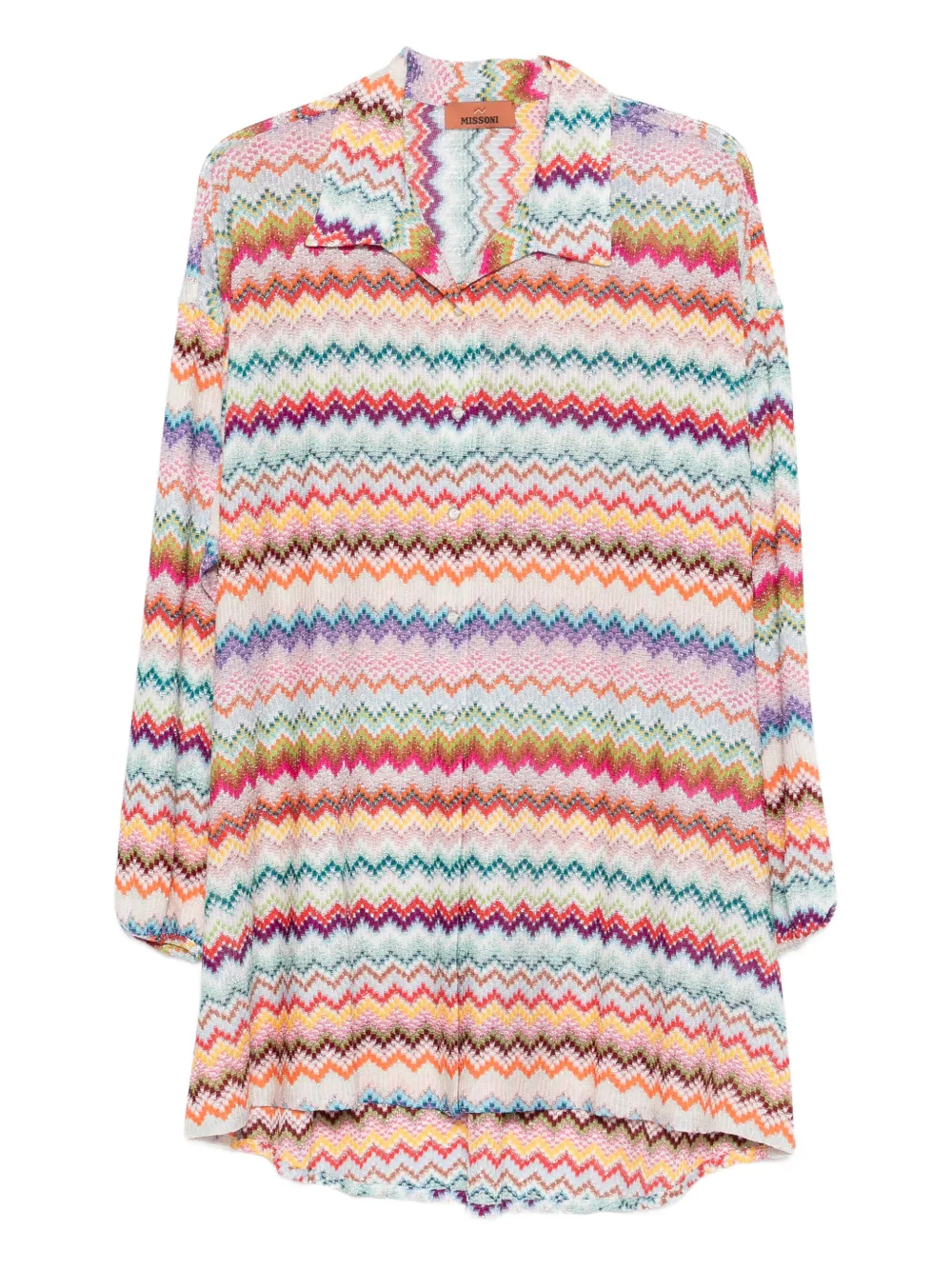 

Рубашка с узором "елочка" Missoni, нейтральный