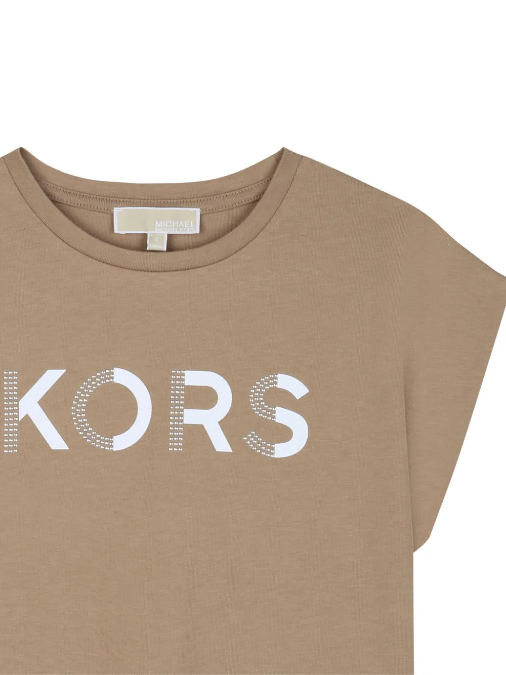 Футболка с логотипом Michael Kors Kids, коричневый — фото 3