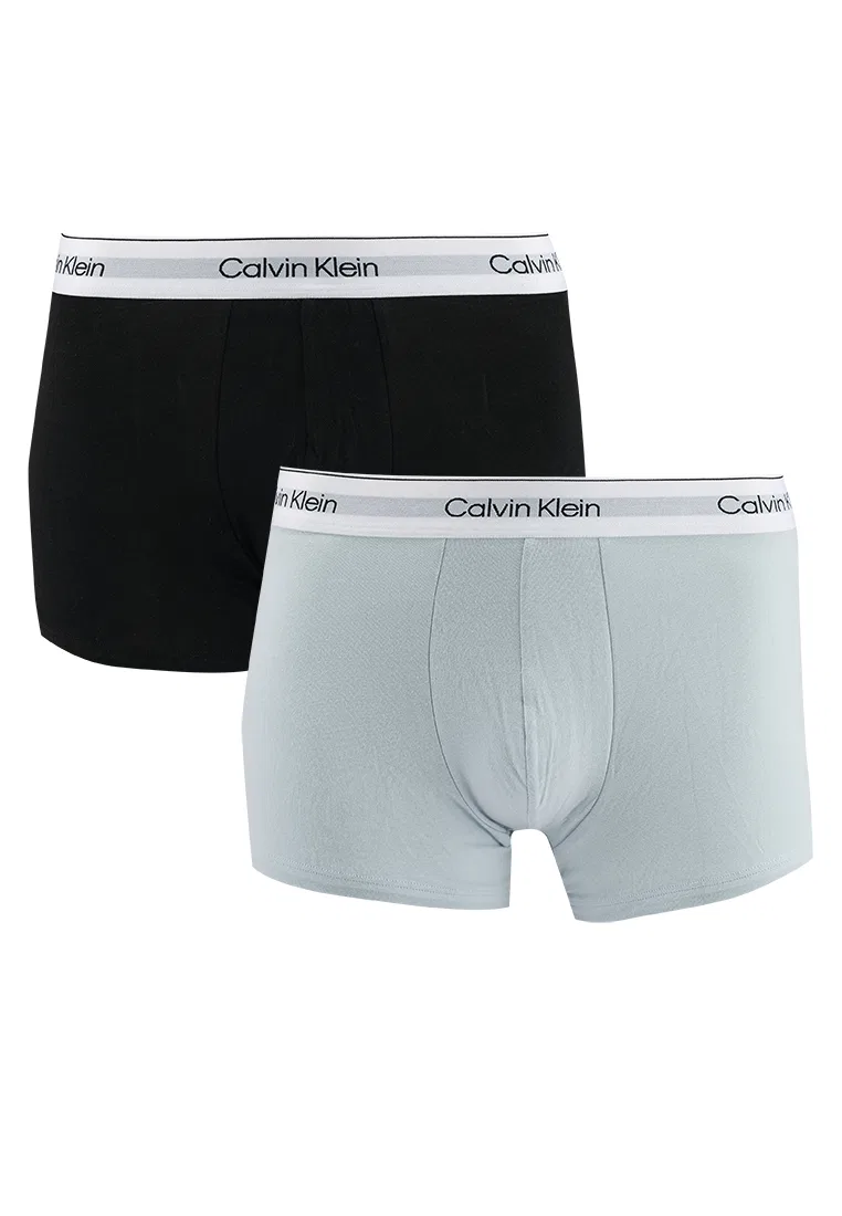 Трусы, хлопковые, 2 пары, Calvin Klein, черный