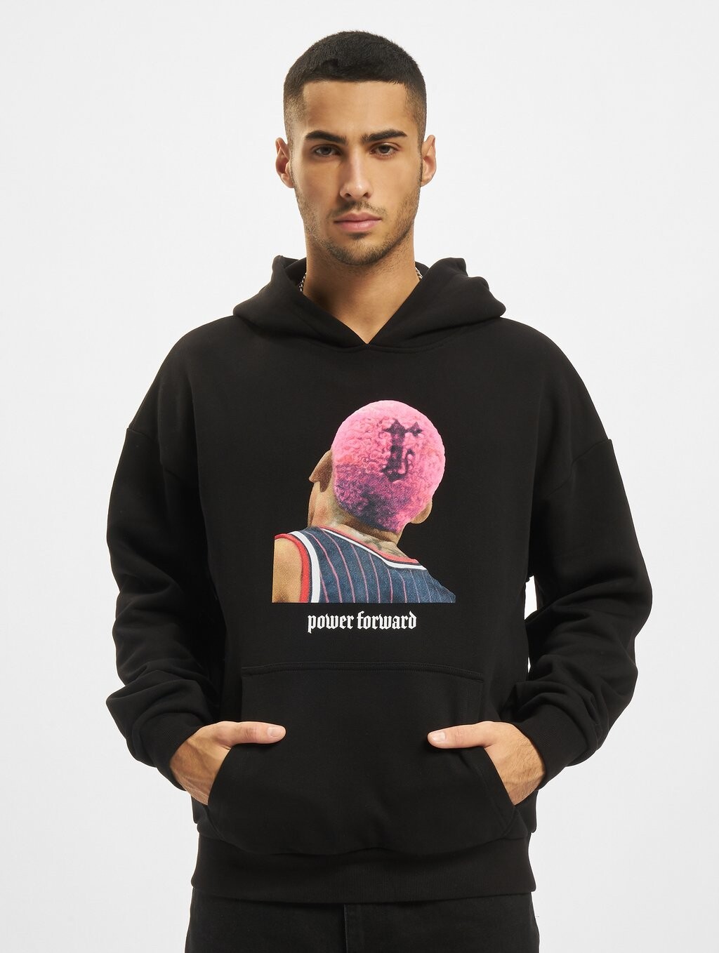 

Толстовка с капюшоном HERREN POWER FORWARD OVERSIZE HOODY Upscale by Mister Tee, черный