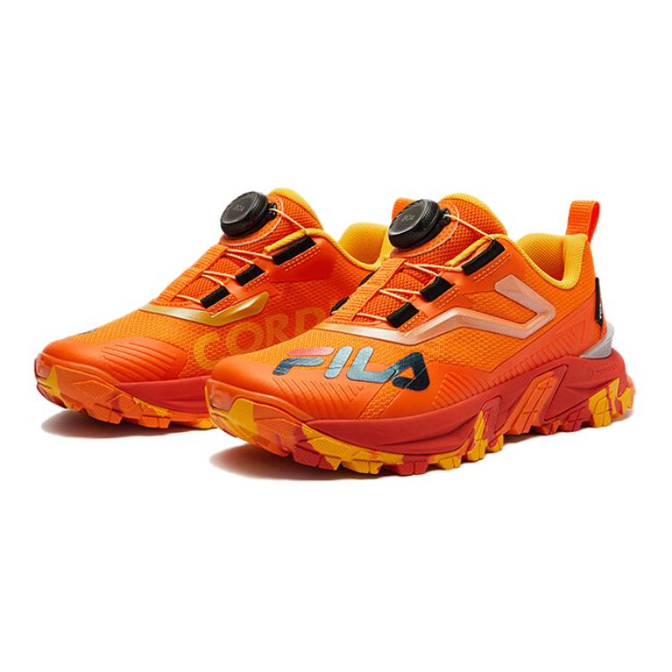 FILA KIDS Детские кроссовки с противоскользящей подошвой, цвет оранжевый тигр/черный — фото 3